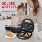 Geepas 3-in-1 Sandwich Maker GSM5425 | 750W Powerful Performance | Includes Grill & Waffle Plates| Non-Stick Coating| Compact Design| Easy Cleaning - Image 7