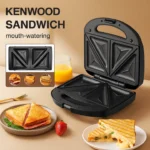 Geepas 3-in-1 Sandwich Maker GSM5425 | 750W Powerful Performance | Includes Grill & Waffle Plates| Non-Stick Coating| Compact Design| Easy Cleaning