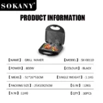 Smurfett sandwich maker - Image 3