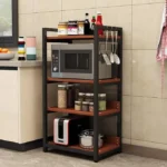 Kitchen storage rack with wheels - Image 4