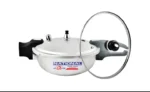 National 2-in-1 Aluminum Pressure Cooker and Karahi Wok with a glass lid. 11 liter - Image 5