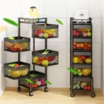 multi-layered, rotating utility cart or serving trolley, - Image 3