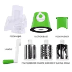 3 in 1 Vegetable Cutter – Multifunctional Rotary Drum Slicer, Cheese Grater & Peeler - Image 7
