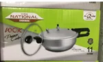 National 2-in-1 Aluminum Pressure Cooker and Karahi Wok with a glass lid. 11 liter - Image 4