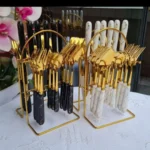 Gold-Plated Stainless Steel Cutlery Set (No Stand) - Image 2