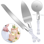 Three-piece baking set, typically used for serving cake and pizza - Image 5