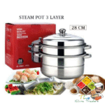 LIWEI 3-tier stainless steel food steam,34cm