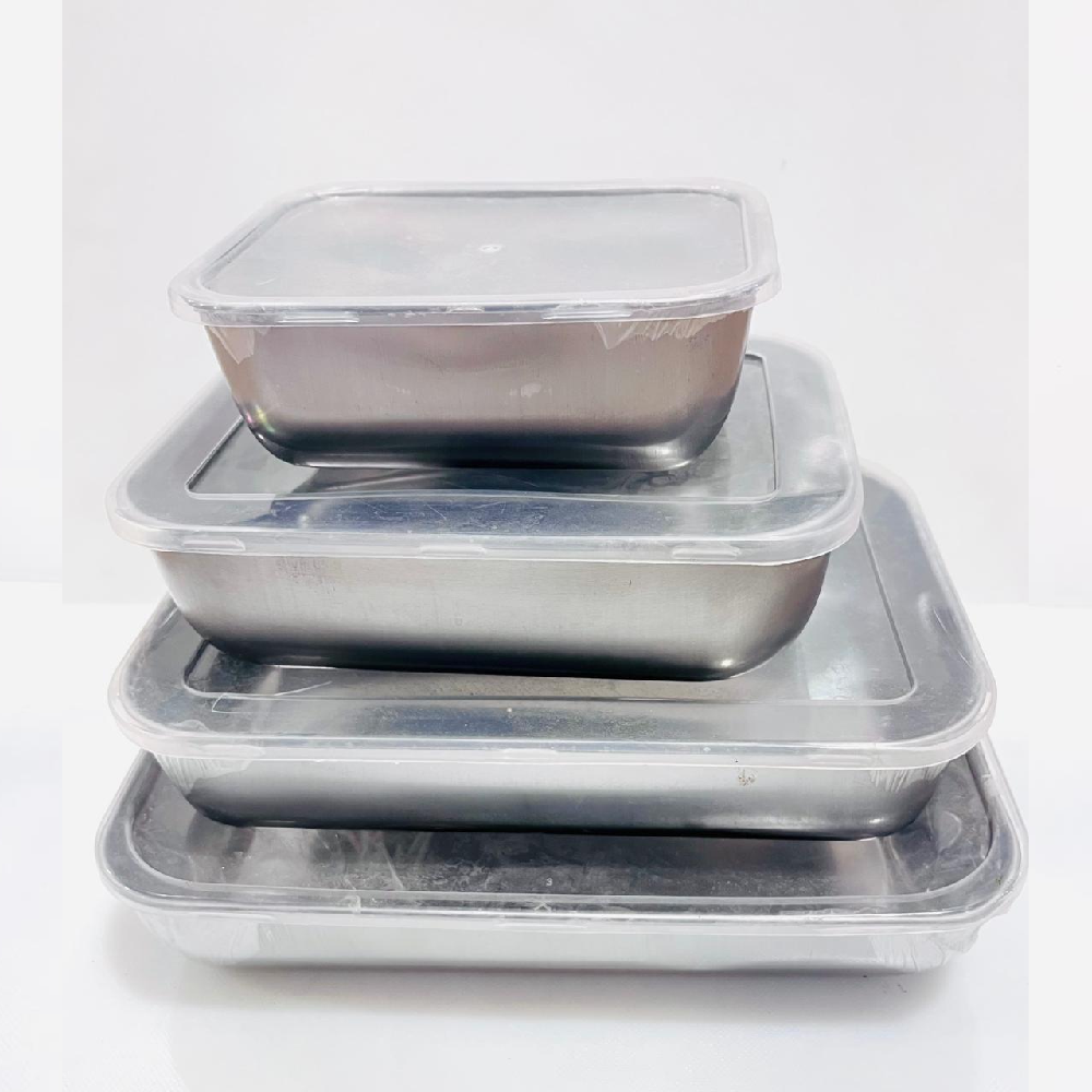 New Project (19) Stainless steel food storage containers with lids. - Image 1