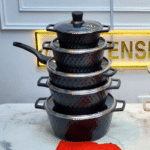 H.K. Granite Set Die-Cast 12-Piece cookware set