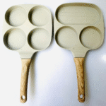 Non-stick, four-section egg frying pans.