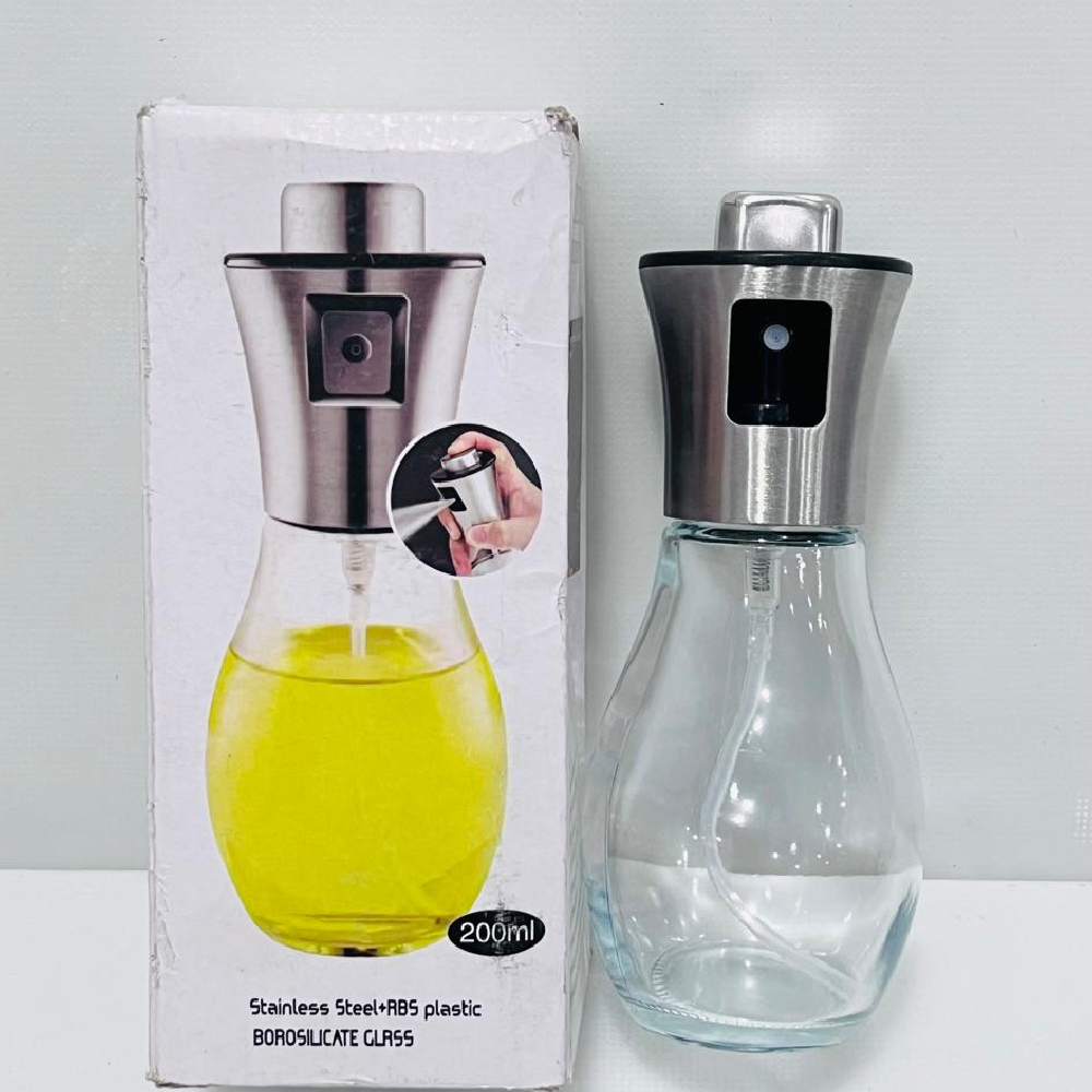 New Project (35) Stainless Steel and glass oil spray bottle - Image 1