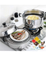 LIWEI 3-tier stainless steel food steam,32cm - Image 5