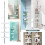 4-Tier Corner Shower Caddy Tension Pole