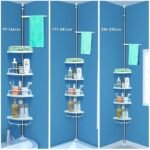 4-Tier Corner Shower Caddy Tension Pole - Image 3