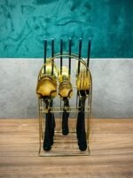 Gold-Plated Stainless Steel Cutlery Set (No Stand) - Image 4