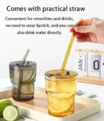 Gorgeous Brand Glass  Elegant premium glass design Crystal-clear transparent finish Durable thick glass build Comfortable easy hold shape Perfect for daily beverages - Image 6