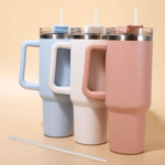 Side Handle Stainless Steel Tumbler - Image 4