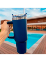 Side Handle Stainless Steel Tumbler - Image 9