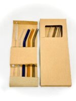 reusable glass drinking straws - Image 2