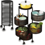 multilayer rotating kitchen shelf